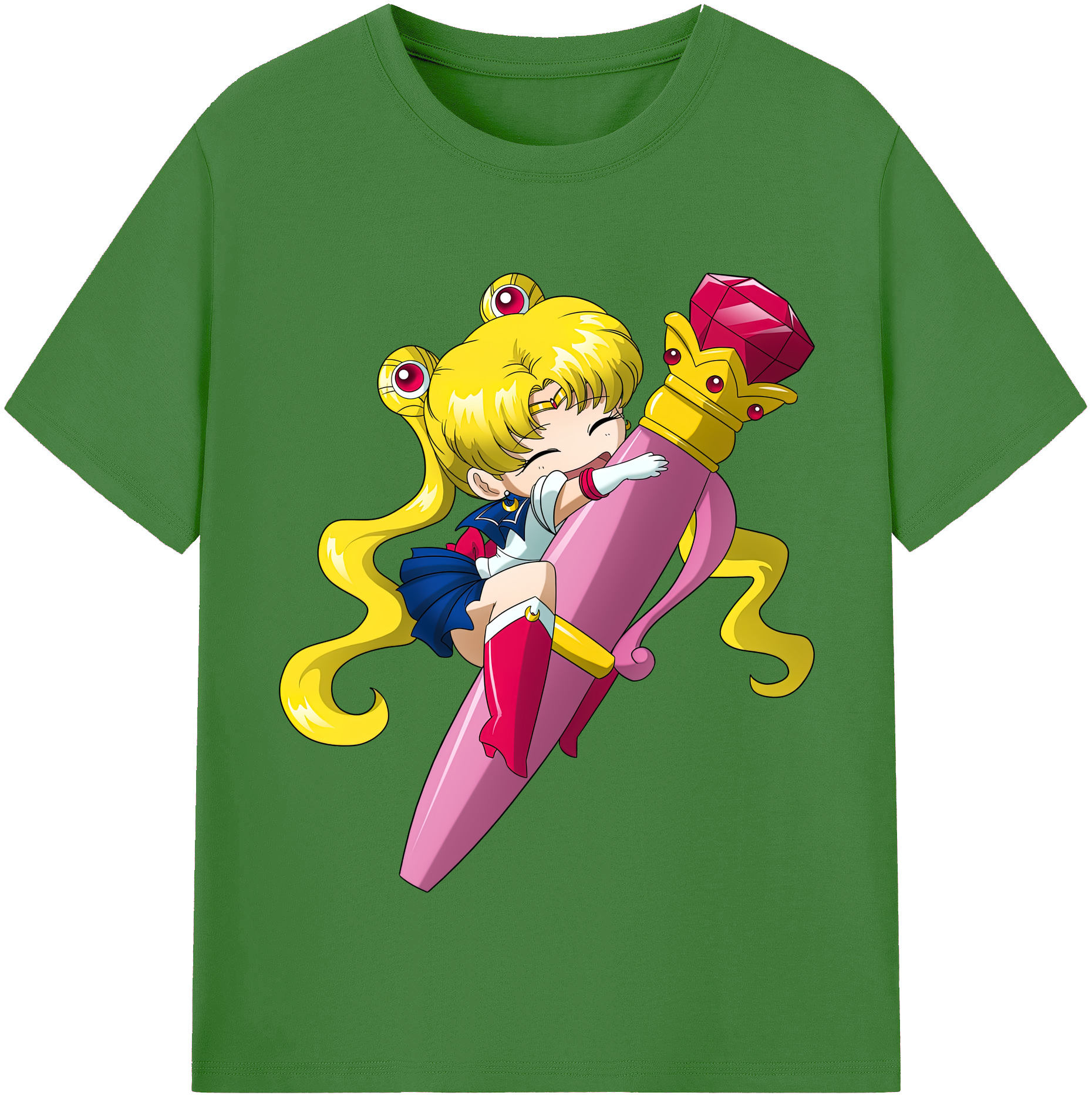 （画像用） 美少女戦士セーラームーン 月野 うさぎ つきの うさぎ Sailor Moon Tsukino Usagi レディースカジュアルプリントTシャツ（綿100％）